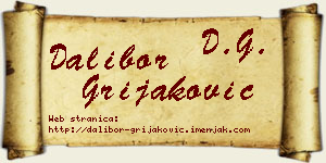 Dalibor Grijaković vizit kartica